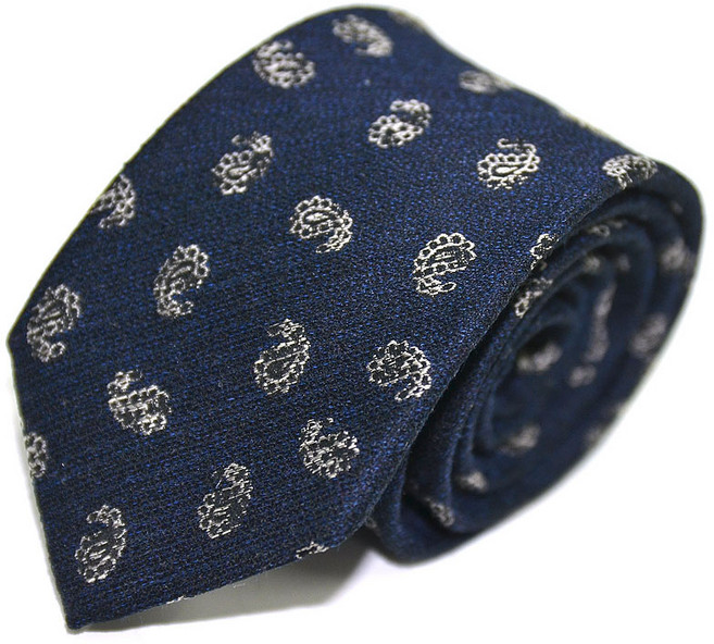 THOMAS VAILEY Elise 白色絲質領帶