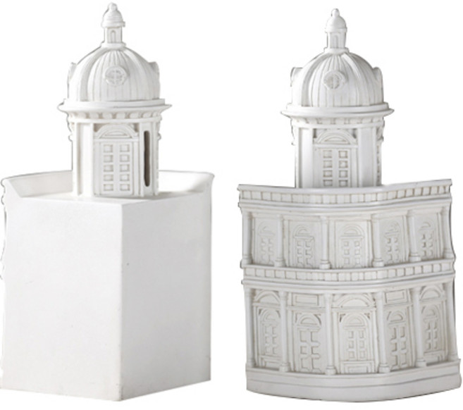 JHCompany 모던 화이트 캐슬 북엔드 2종 세트