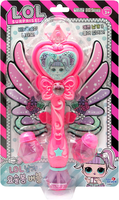 엘오엘서프라이즈 날개 요술봉 버블 완구, 혼합색상, 1개