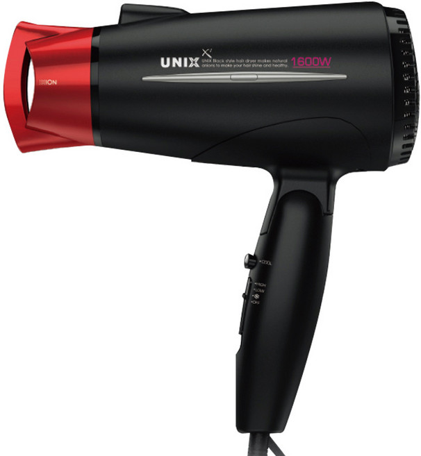 유닉스 X1 스포츠 스타일 헤어 드라이어 1600W, UN-A1980, 혼합색상
