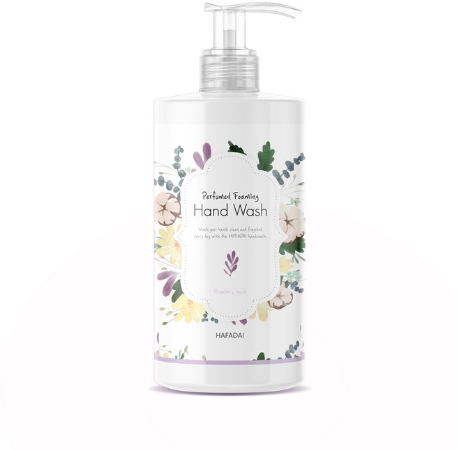 하파데이 퍼퓸드 포밍 핸드워시 파우더리 머스크향, 500ml, 1개