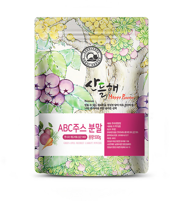 산들해 프라임 ABC 주스 풋사과 혼합 분말, 500g, 1개