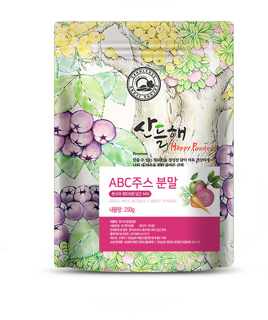 산들해 프라임 ABC 주스 풋사과 혼합 분말, 250g, 1개