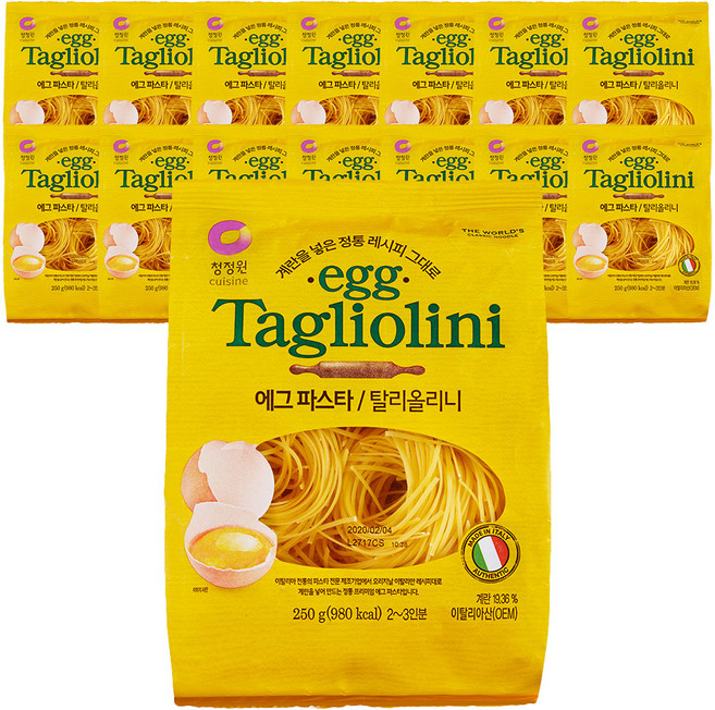 청정원 에그파스타 탈리올리니, 250g, 15개