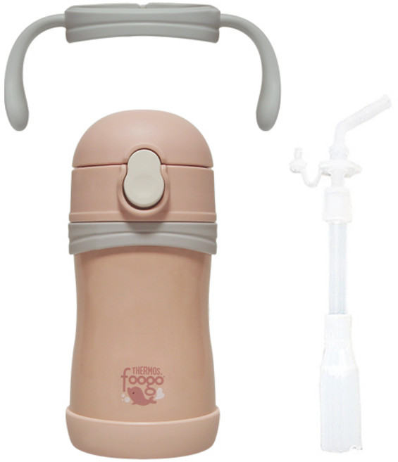 써모스 프리미엄 푸고 진공단열 빨대컵, 핑크, 280ml, 1개