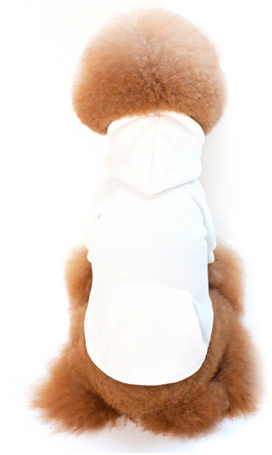 알럽펫 반려동물 단색 포켓 스웨터, 화이트, 1개