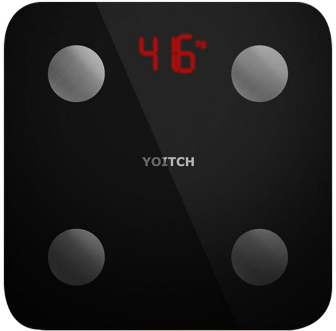 요이치 체중계 바디스캔, YH-WM100, 블랙