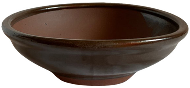 나라아트 야생화 옹기 납작 화분, 혼합색상, 1개