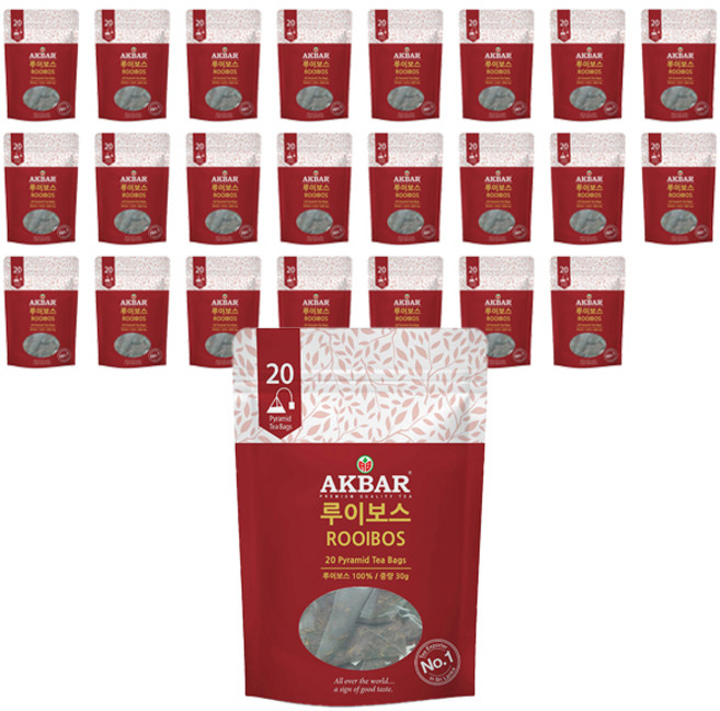 아크바 루이보스 허브티 피라미드 티백, 30g, 20개입, 24개