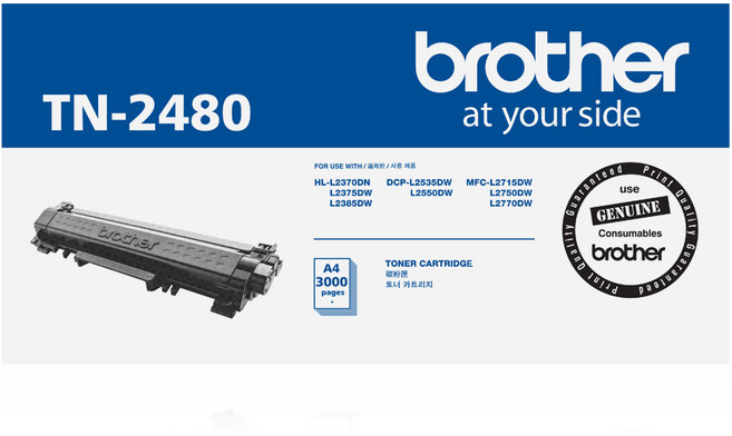 brother 兄弟牌 碳粉匣 TN-2480, 混合色, 1個
