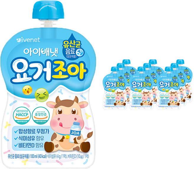 ivenet 艾唯倪 優酪乳, 乳酸菌口味, 100ml, 10入