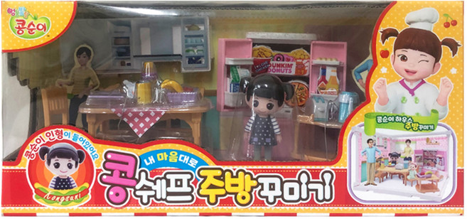 콩순이 콩쉐프 내 마음대로 주방꾸미기 놀이, 혼합색상, 1개