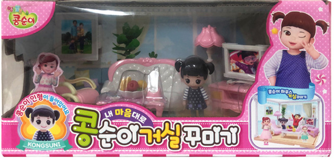 올림포스 콩순이 내 마음대로 거실꾸미기 놀이 완구, 혼합색상, 1개