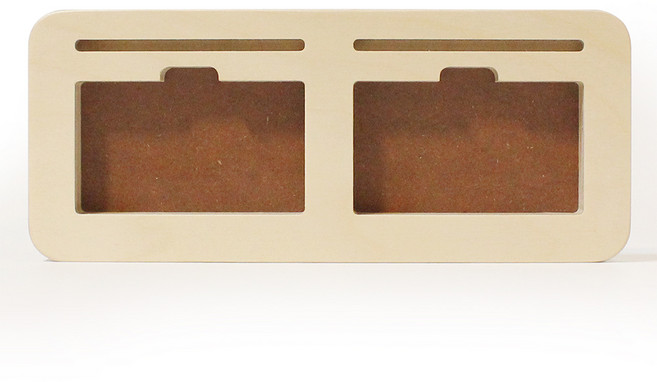 에이트리스 자작나무 POP 명함 꽂이 트레이B 브라운, 2단, 1개