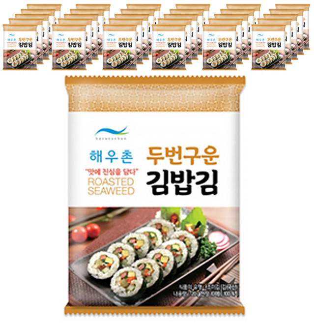 해우촌 두번구운 김밥김, 60개