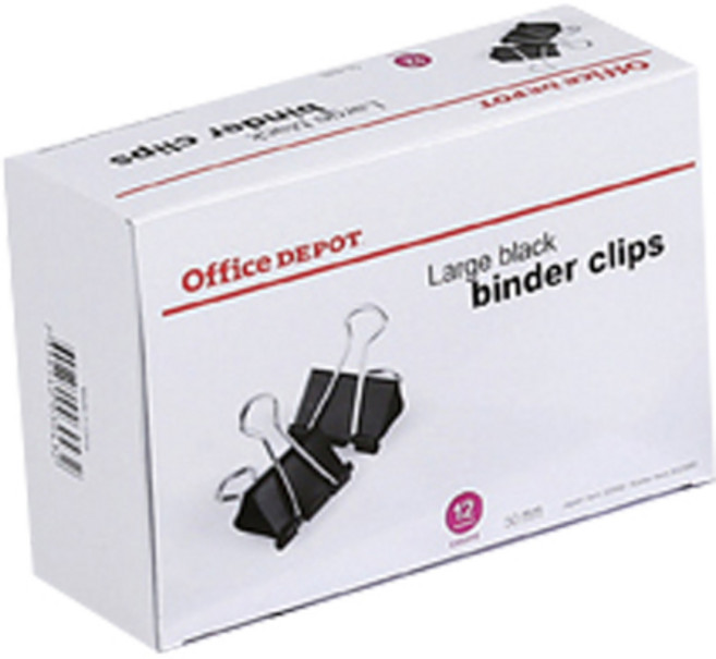Office DEPOT 活頁夾黑色 12p, 特大, 12個