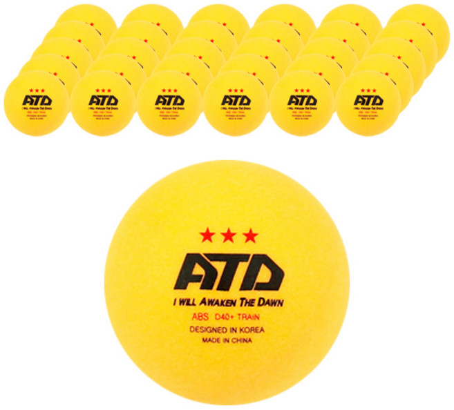 에이티디 ABS 3성 연습구, Orange, 1개입, 50개