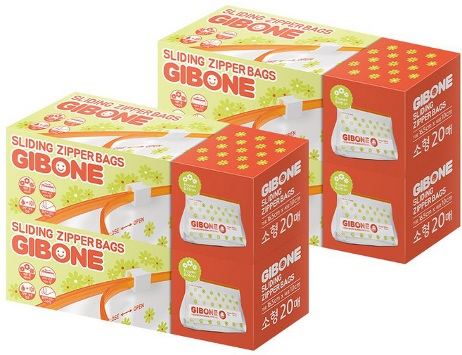 기본에 프레시키퍼 슬라이딩지퍼백, 소(S), 20개입, 4개