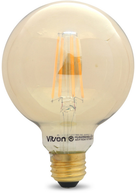 비츠온 LED 에디슨 전구 G95 6W, 전구색, 1개