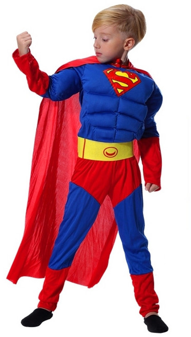 파티복닷컴 슈퍼맨 할로윈 의상 G S, 혼합색상, 1개