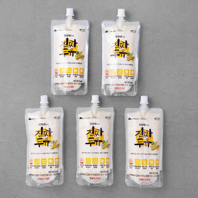 완주로컬푸드협동조합 진양콩으로 진하게 짜낸 두유, 180ml, 5개