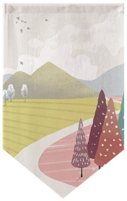 노르딕 플래그 커튼 L02