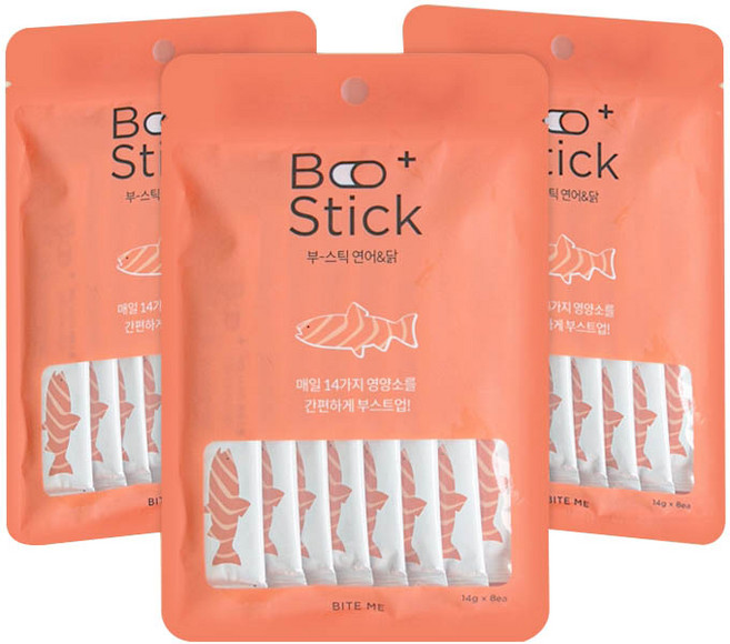 바잇미 반려동물 부스틱 짜먹는 간식 24개입, 혼합맛(연어/닭), 336g, 1개