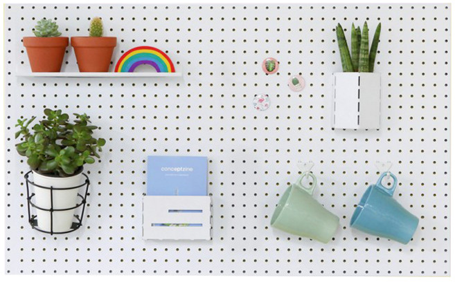 보드 타공판 화이트, 스틸