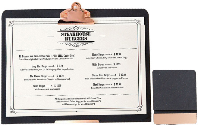 모로 에코 클립보드 빌지 꽂이 + 받침대, 블랙 + 로즈, 1세트