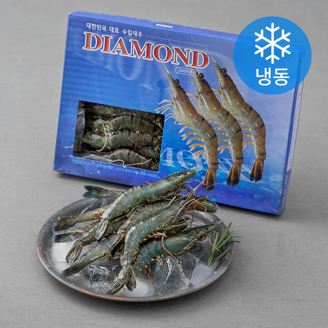 DIAMOND 홍다리 얼룩새우 30마리 (냉동), 500g, 1개