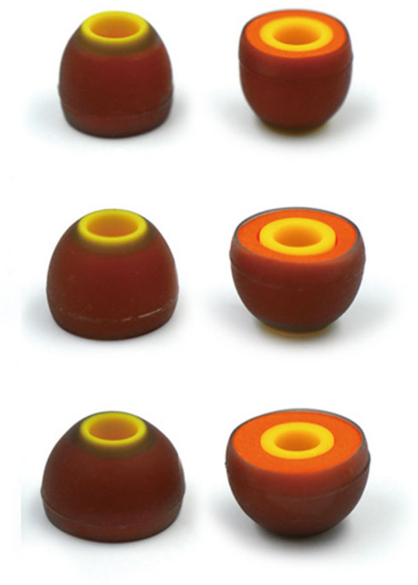 오디오에스프레소 수프리모 하이브리드 이어팁 실리콘 폼팁 일반용 S + M + L 세트, 오렌지, 1개