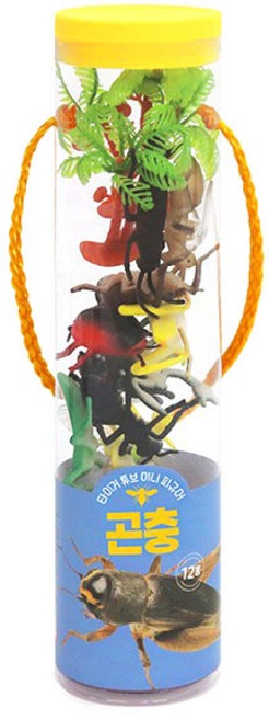 마이리틀타이거 타이거 튜브 미니 피규어 12종 세트 곤충, 1세트