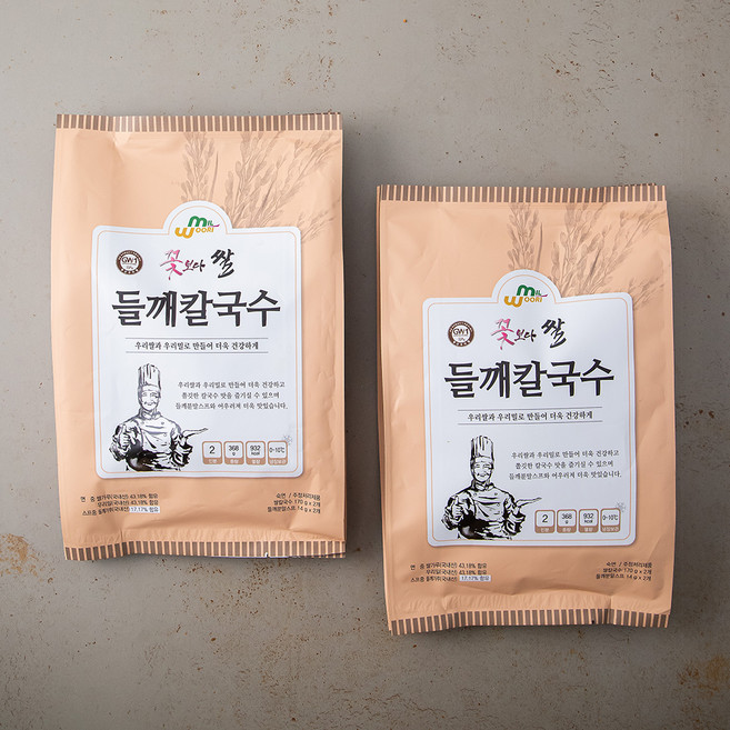 꽃보다쌀 들깨칼국수, 368g, 2개