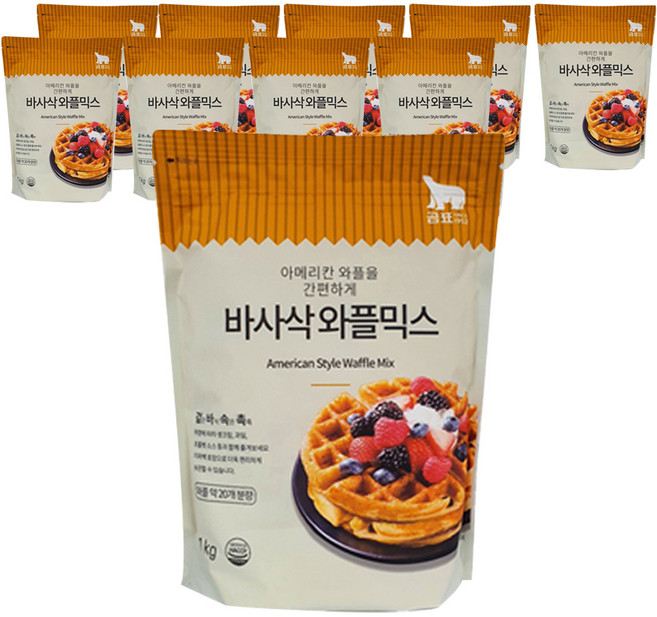 대한제분 바사삭 와플믹스, 1kg, 10개