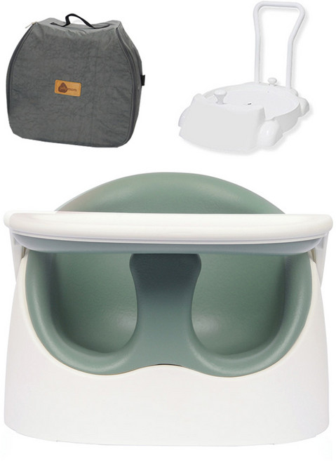 젤리맘 와이즈체어 A클래스 변신 아기의자 + 가방 + 카트, 세이지틸(와이즈체어), 그레이(가방), 화이트(카트 + 리드줄)