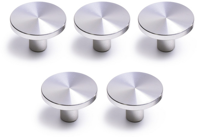 손잡이세상 심플원형 1구 가구손잡이 실버 중, 5개