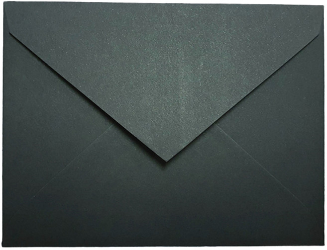 엽서형 초대장 종이봉투 165 x 115mm, 블랙, 100개