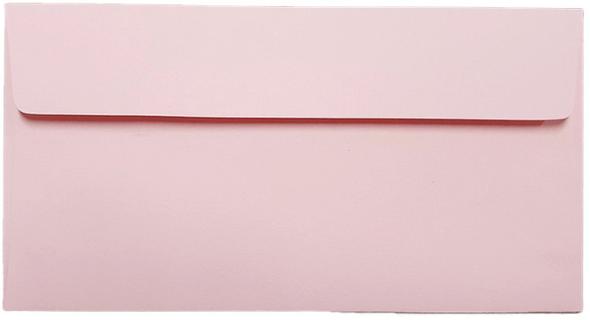 票券式商品禮券賀禮金進口紙零用錢信封 175 x 85 mm, 淡粉紅色, 100個