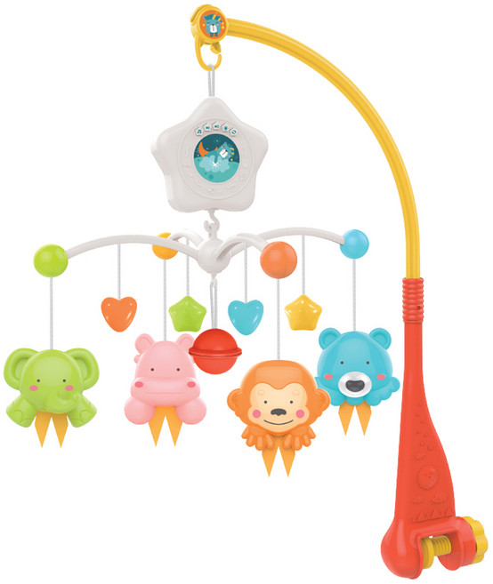 플레이그라운드 뮤지컬 동물친구 프로젝션 컬러모빌 huanhe0308, 오렌지, 1개