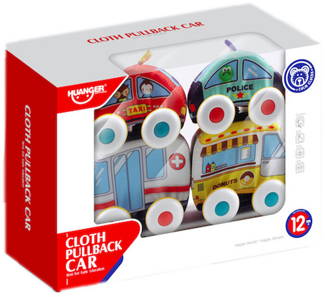 소프트 헝겊 풀백 자동차 엠블란스 경찰 택시 세트 huanhe0237, 혼합색상, 1개