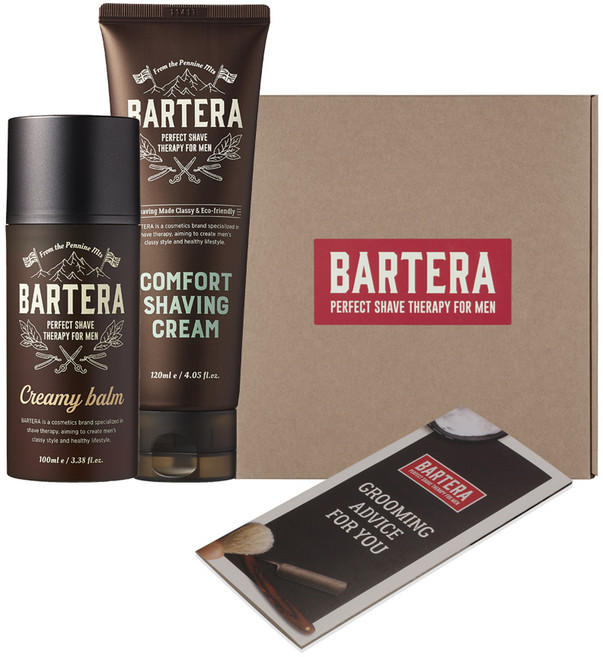 바르테라 쉐이빙크림 120ml +크리미밤 100ml 선물세트, 1세트