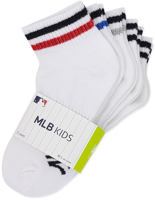 MLB 아동용 이선 단목 양말 5족