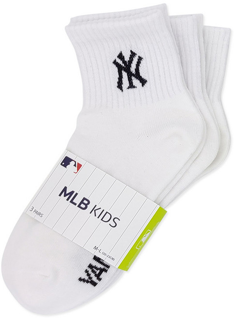MLB 아동용 빅로고 중목 양말 3족