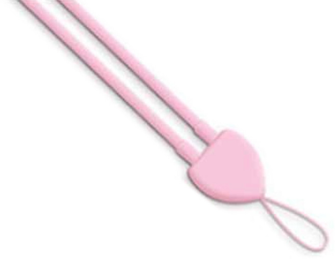 핸드폰스트랩 실리콘 목걸이줄, 핑크, 1개