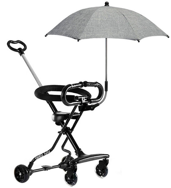 비비앤아이 UV차단 트라이크 유모차 양산, 그레이, 1개