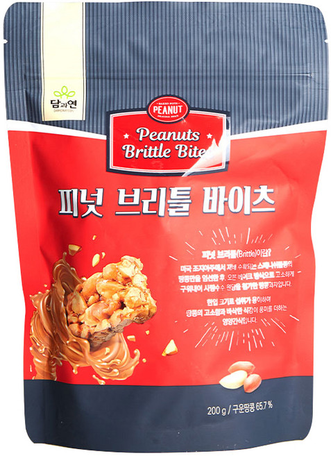 담과연 피넛 브리틀 바이츠, 200g, 1개