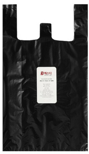 에스디 A급마트용봉투 흑색, 15L, 100개