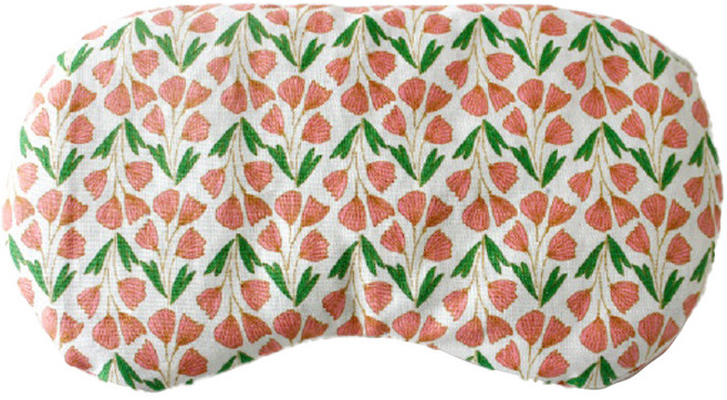 안대형 팥 눈찜질팩 천연 핫팩 살구색꽃, 1개입, 1개