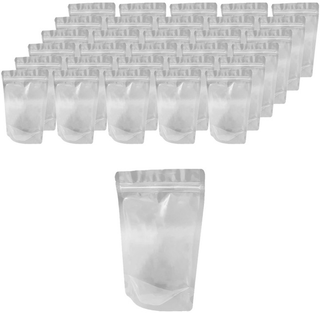 투명 지퍼 스탠드 봉투 18호, 100개입, 1개