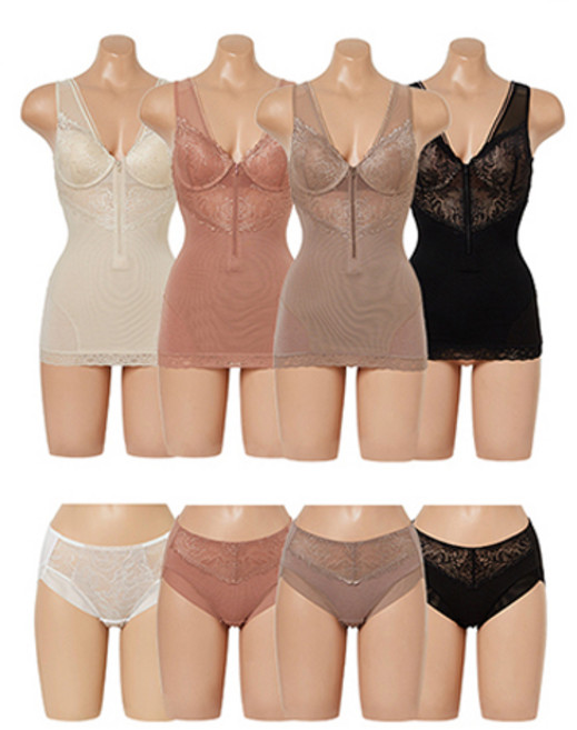 로베르타디까메리노 뉴 밸랜스업 텐셀 지퍼란쥬 브라 + 팬티 4종 패키지